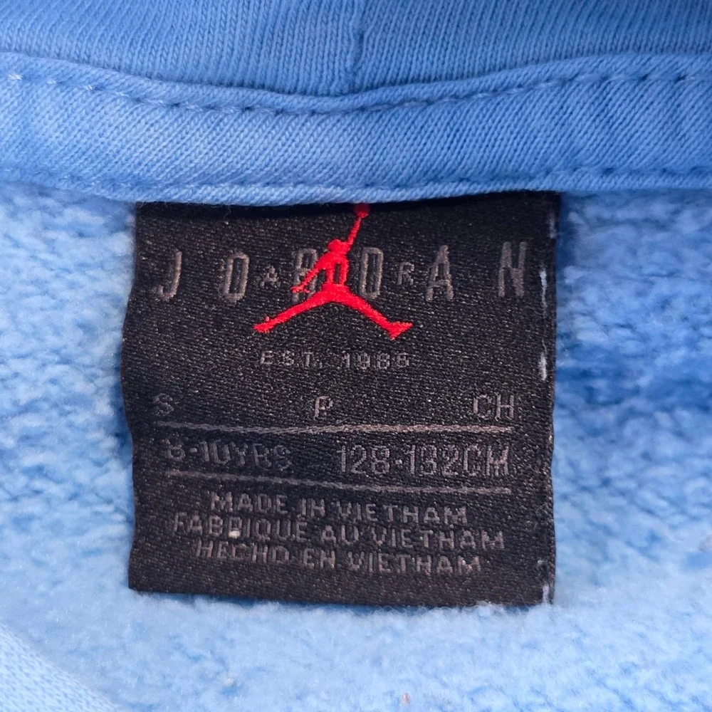 Jordan Hoodie‎ Boys Small Blue Jumpman Logo Fleece Pullover Sweatshirt